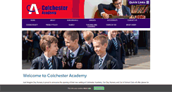 Desktop Screenshot of colchesteracademy.org.uk