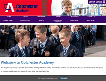 Tablet Screenshot of colchesteracademy.org.uk